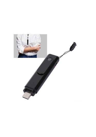 Geeroyoo Usb İle Şarj Edilebilir 1080p Giyilebilir Kameralı Belgeleyici - Arka Klempe Ve 64g Kart Desteği Dahili Pil İle Gönderilir