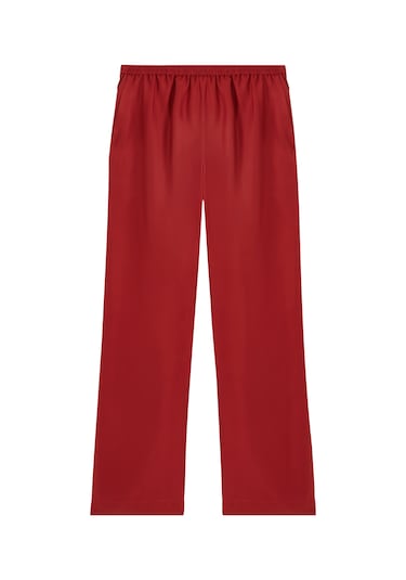 Loulou Studio Geniş Paça Pantolon Kırmızı