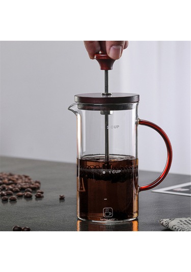 Suofeng Paslanmaz Çelik Ve Borosilikat Camdan Yapılmış 14oz Fransız Pres Kahve Makinesi Diğer