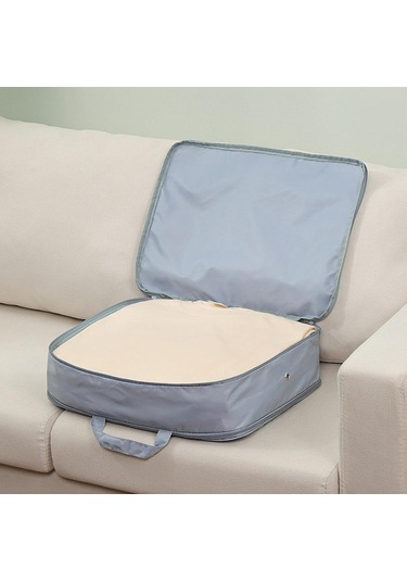 Homyl Yorgan Saklama Çantası Kendini Sıkıştırma Mavi