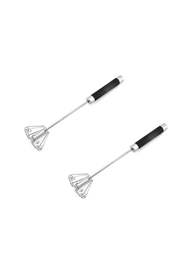 Ulzyvf Yumurta Çırpıcı Paslanmaz Mutfak Mikseri Döndürülebilir Çelik Siyah