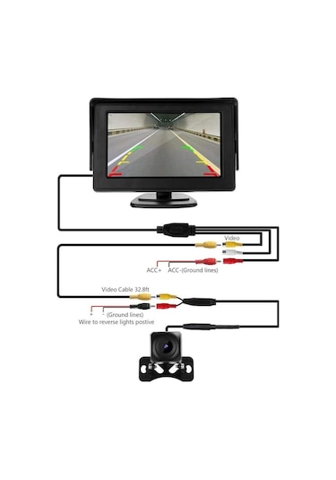 Maoyaya Ön, Yan, Arka İç Ve Dış Kullanımlı 170 Derece Araç Kamerası