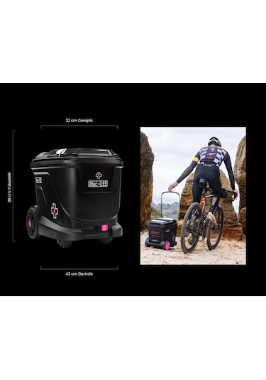 Muc-off Mobil Basınçlı Bisiklet Yıkama Seti +1l Nano Cleaner Siyah