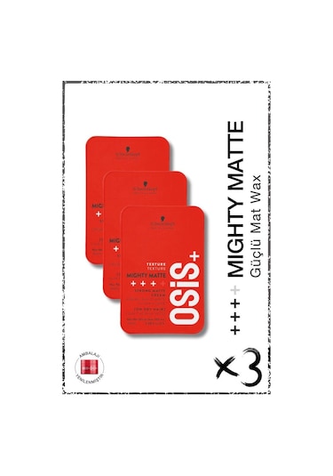 Osis Mighty Matte Güçlü Tutucu Mat Wax 3 x 100 ML