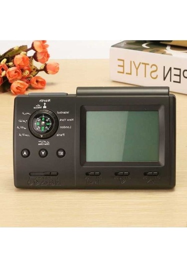 Bloomnest Lebıhmurah Bf282 Dijital Otomatik Ezan Saati, Namaz Vakti Ve Kıble Gösteren Müslüman Saati Siyah