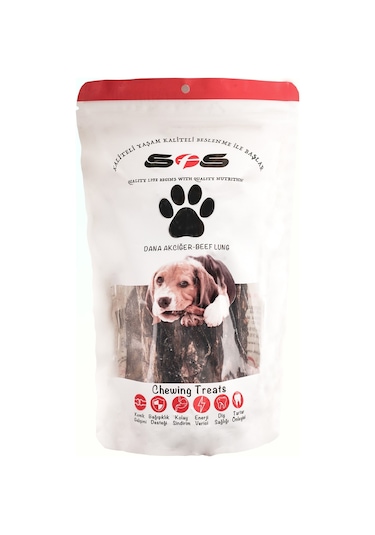 SFS Doğal Kurutulmuş Dana Akciğer Köpek Ödülü 100 G