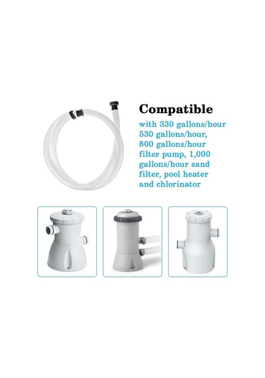 Homyl Yer Üstü Havuzlar Için Havuz Pompası Hortumu, 5m Uzunluk