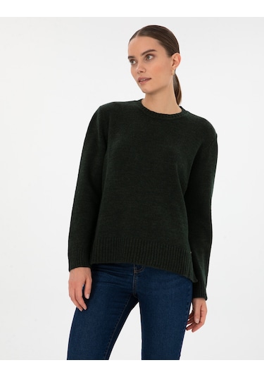 Pierre Cardin Kadın Koyu Yeşil Kazak /triko 50316310-vr079 Koyu Yeşil