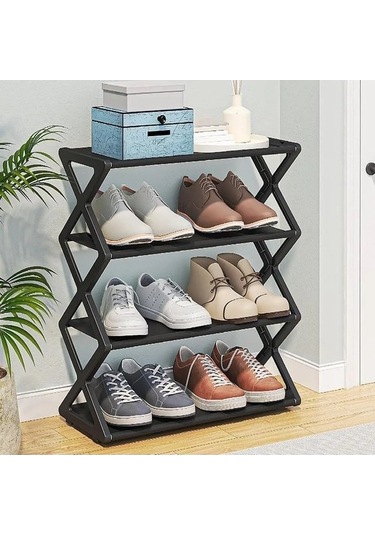 Flybuy Siyah Raf Organizatör Nb Katmanlı Depolama Bosphorusboutique Black-çok Ayakkabı Ambition Px Siyah