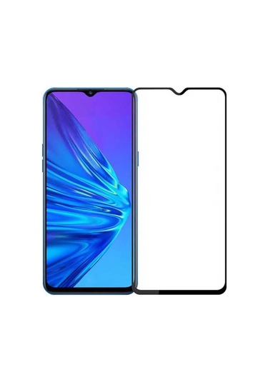 Bufalo Oppo A15 / A15S Ekran Koruyucu 5D Temperli Cam Siyah