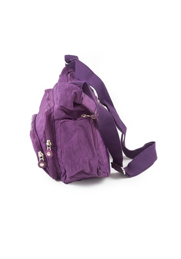 Krinkıl / Klinkır Su Geçirmez Kumaş Çok Gözlü Çapraz Kol Ve Omuz Postacı Çantası 116g Mor