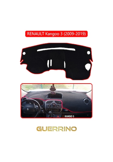 Renault Kangoo 3 2007 Now Torpido Koruma Halısı Kırmızı Kenar