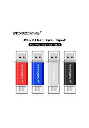 Novahub Usb Tipi C Flash Sürücü 2 İn 1 Otg Mikro Usb Kalem Sürücü 128/64 Gb Siyah