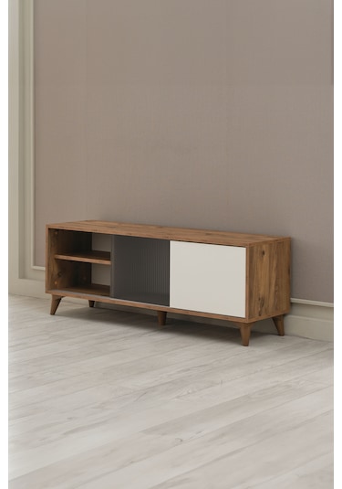 Arpelia Tv Sehpası Sürgülü Kapak 140x40x35 Cm