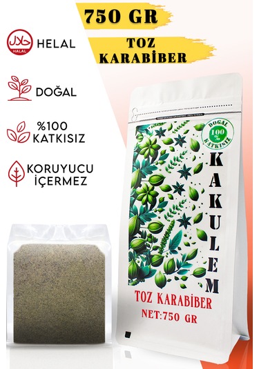 Kakulem Taze Çekilen Öğütülmüş Toz Karabiber 750 G