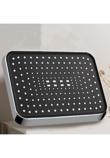 Siyah Yağmur Biçimli Duş Başlığı Yüksek Basınçlı Paslanmaz Çelik Yağış Duş Başlığı Büyük Şelale Banyo Kare Duş Başlığı Duş Severler İçin Siyah