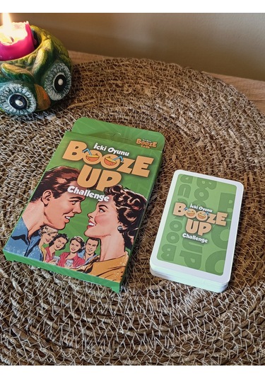 Booze Up İçki Oyunu Challenge - Kese Hediyeli 50 Kart Eğlenceli Parti Oyunu