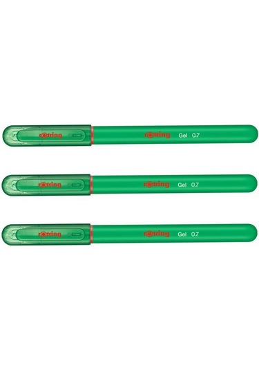 Rotring Jel Mürekkepli Tükenmez Kalem Yeşil 3'lü
