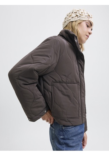 Kadin Dik Yaka Kapitone Ceket - Serena - 12278850 Bracken