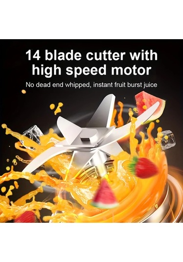 Elmpaly Yeşil Usb Şarjlı Portatif Elektrikli Meyve Suları Blenderı Mutfak Şarj