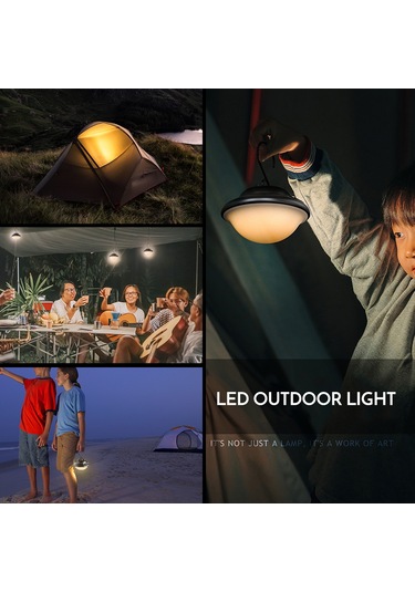 Ranyeek Beyaz Usb Type-c Şarjlı Kamp Feneri, Ipx4 Su Geçirmez, 0.85w Metal+abs, 5.5-21 Saat Kullanim Süresi Beyaz