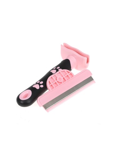 Vkemall Pembe Kedi Tüy Tarzı - Tangle Ve Dökülen Tüyü Kaldıran, Kuru Alt Tüyü Temizleyen, Deri Masajı Veren Ergonomik Kedi Bakımı Aleti