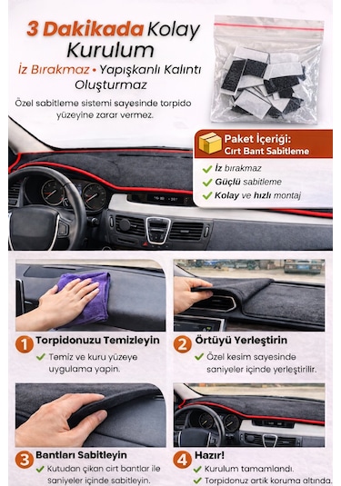 Mercedes-benz - E-serisi Coupe C207 2009-2017 Uyumlu Torpido Koruma Kılıfı - Gri Şeritli