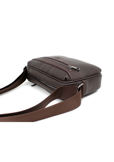 Erkek Kahverengi Ayarlanabilir Omuz Askılı Çapraz Omuz Çantası Kahverengi