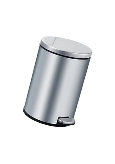Suntek Yuvarlak Adımlı Çöp Kovası Toz Kutusu Eller Gümüş Gümüş