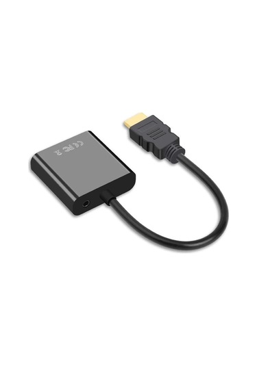 Hdmi To Vga Ses Destekli Monitör Dönüştürücü Kablo Çevirici