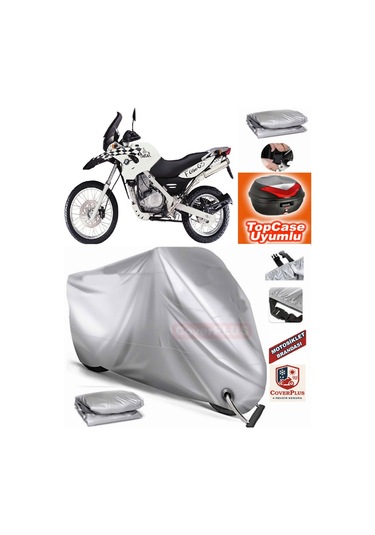 Coverplus Bmw F 650 Gs Dakar Branda Topcase Arka Çanta Uyumlu Motor Brandası Kilit Uyumlu