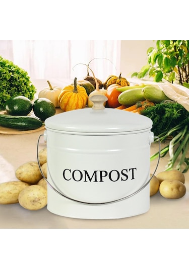 Suntek Mutfak Kompost Kutusu Yenilikçi Kokusuz Çöp Kovası