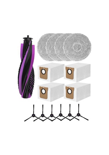 Junzhuodianpu Jonr P20 Pro Robot Süpürge Aksesuar Seti 15 Parça : Ana Fırça, Yan Fırça, Paspas, Toz Torbası A