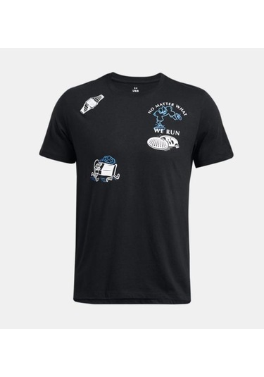 Ua We Run Shortsleeve 1383414-001 Siyah