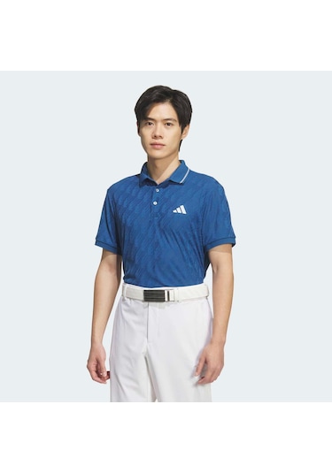 Adidas Jacquard Erkek Mavi Polo Tişört Jz4360