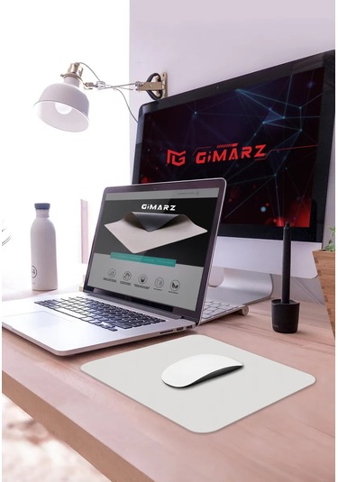 Gimarz Küçük Deri Beyaz Fare Pad 259617999