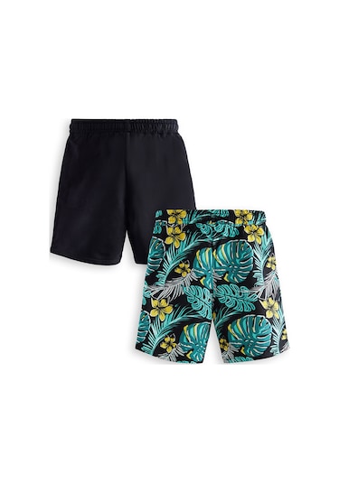 Denokids Hawai Erkek Çocuk 2'li Şort Takım Renkli Çok Renkli
