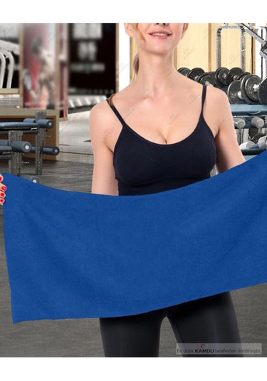 30x85cm Fitness Havlusu, Spor Havlusu, Sporcu Havlusu, Antreman Havlusu, Gym Havlusu Lacivert