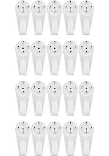 Dancemonkey Adet Beyaz Plastik Kare Kanca Küçük Askısı Banyo 4 Pin M Kullanın Gümüş Altın