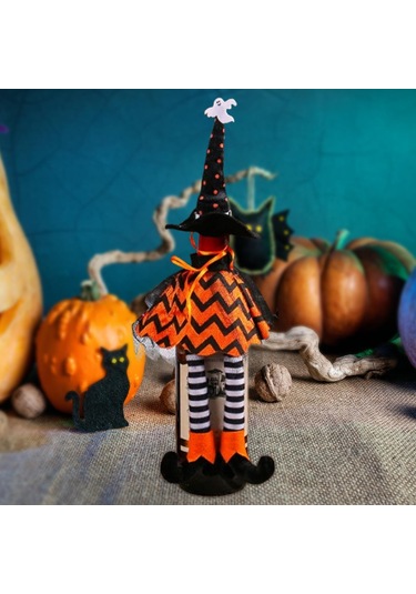 Suntek Cadı Şapkası Cadılar Bayramı Şarap Şişesi Turuncu