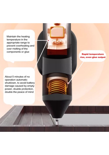 Geeksen 3.7v Sıcak Eriyik Tutkal Makinesi Seti 30s Hızlı Ön Isıtmalı Mini Tutkal Makines Silikon Tabancası
