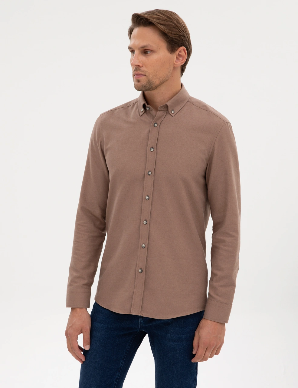 Pierre Cardin Erkek Vizon Gömlek Desenli 50316751-vr052 Vizon