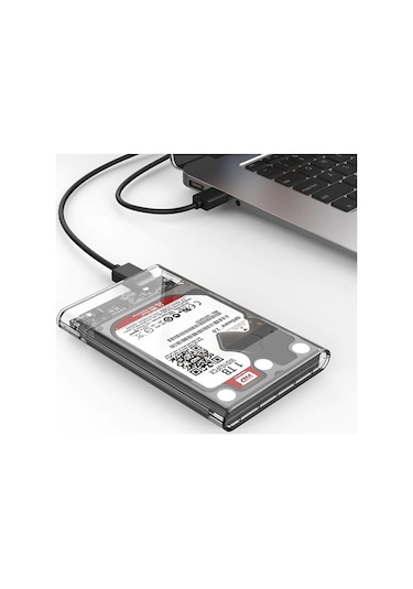 Transparan 2.5 İnç Sata Usb 3.0 Harddisk Kutusu Notebook Ssd İçin
