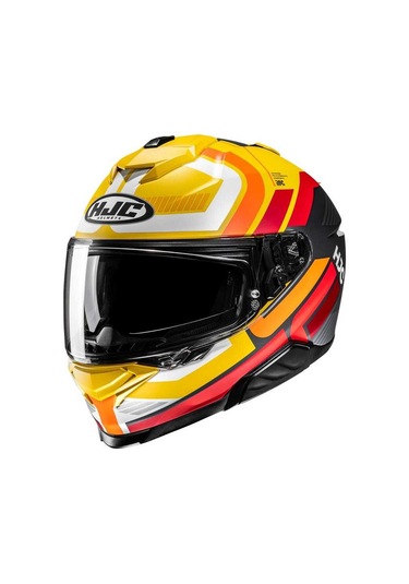 Hjc İ71Vız Mc3sf Kapalı Kask Beyaz - Kırmızı - Sarı