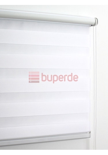 Buperde Optik Beyaz (Kar Beyazı) Eko Zebra Stor Perde