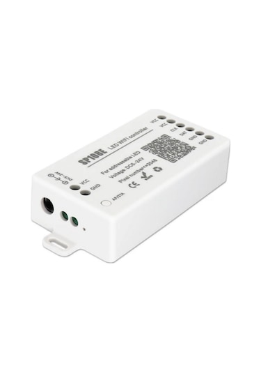 Sp108e Pixel Şerit Led Kontrol 5-24v Adreslenebilir Argb Wi-fi Kontrol Kutusu Ws2811-ws2812