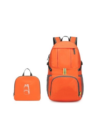 Silkroadselect Ultra Hafif Taşınabilir Açık Sırt Çantası-gündelik Seyahat Spor Çantası-katlanır Saklama Sırt Çantası-su Geçirmez Naylon Dağcılık Çantası Vnef75 Turuncu