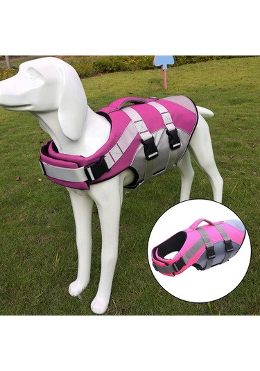 Suntek Köpek Yüzme Can Yeleği Yüzdürme Koruyucu M-pembe