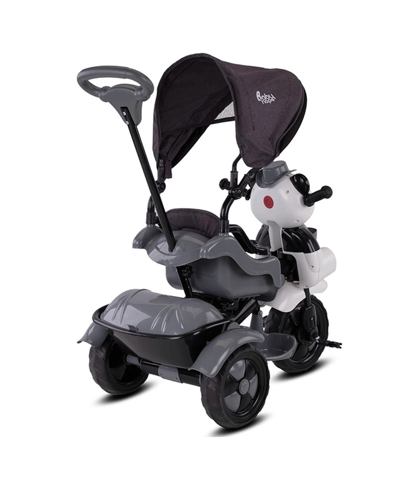 Toys 127 Panda Üç Tekerlekli Tenteli Ebeveyn Kontrollü Bisiklet Çocuk Bisikleti