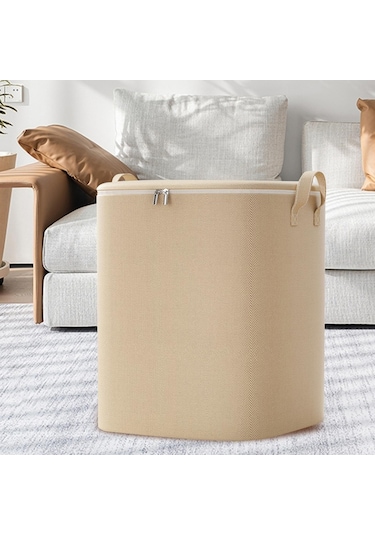 Suntek Magideal Katlanabilir Giysi Saklama Çantası Tote Kutusu 110l-48x45x50cm Bej